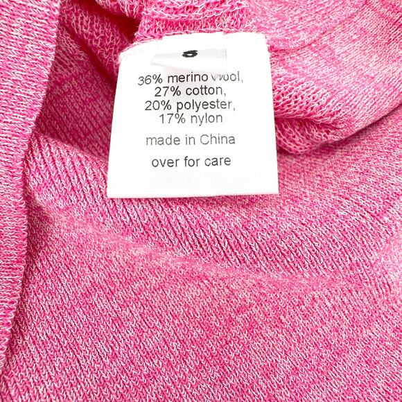 RACHEL COMEY Amares Crinkle Knit Top Sweater in Pink Marled S - Picture 8 of 12